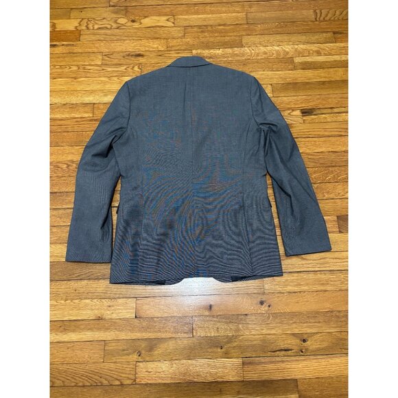H&M Men's Blazer Jacket Size 42R Gray Pindot Stretch 2 Button Sport Coat - Picture 7 of 7